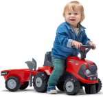 FALK Traktorius Baby CASE IH su Priekaba Raudonas