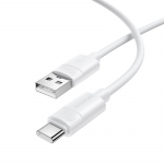 Borofone kabelis BX123 Leya - USB to Typ C - 36W 3A 1 m baltas