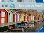 Dėlionė Ravensburger - Spalvingi namai &Scaron;vedijoje 100p reklama (12001730)