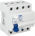 Elektro-Plast Skirtuminio srovės jungiklis RCD/63A/4P 63A 30mA 4 polių AC tipo 87.906