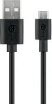 Goobay 38660, 2 m, USB A, Micro-USB B, USB 2.0, juodas