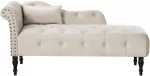 Sofa Beliani Kairysis gultas IVRY, veliūras, &scaron;viesiai smėlio spalvos