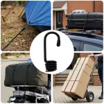 Kabliai 24 vnt. Juoda 10 mm x 5 cm Plienas