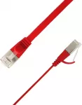 LinkIT Płaski kabelis sieciowy RJ-45, Cat.6a, U/FTP, PVC, raudona, 1.5 m (STP-FL6A-00150-RD)
