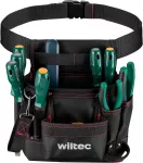 Wiltec įrankių diržas su 7 ki&scaron;enėmis, 15 kg keliamoji galia, 65379