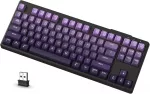 ATTACK SHARK belaidė žaidimų klaviatūra M87, 87 klavi&scaron;ų, Bluetooth ir 2,4 GHz, RGB