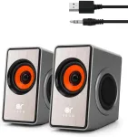 Kompiuterio kolonėlės OROROW 12 W stereofoninės kompiuterinės kolonėlės su USB ir 3,5 mm jungtimis, S206