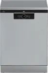 BEKO Laisvai pastatoma indaplovė BDFN26530X, energinė klasė D, plotis 60 cm, SelfDry, 3-ias stalčius, Inox (Pažeista pakuotė)