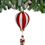 Saska Christmas Stiklinis rutulinis kalėdinis eglutės papuo&scaron;imas su Seneliu &Scaron;alčiu SASKA GIFT & DECOR