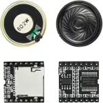 Vaizdo grotuvas Keeyees Mini Mp3 grotuvas Dfplayer modulis su metaliniu korpusu apvalus garsiakalbis 2w 8ohm skirtas "pasidaryk pats", suderinamas su Arduino