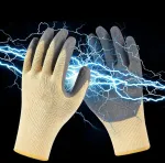 Yunir izoliacinės darbo pir&scaron;tinės, elektrai izoliuotos pir&scaron;tinės, ugniai atsparios 400 V įtampos guminės elektriko pir&scaron;tinės elektros priežiūrai, neslystanti tekstūra