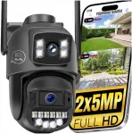 Shelly Heelly Ip wifi dviguba pasukama kamera 2x5mp zoom fhd su judesio aptikimu