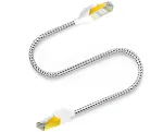 Snowkids Cat 7 Ethernet kabelis 0.5m &ndash; Nailoninis pynimas, paauksuoti Rj45 jungtys