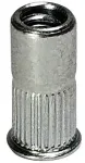 Plieninis kniedėmis veržlė, cinkuotas, mažas flan&scaron;as, didesnis griebtuvas 2-4 mm, m4, 50 vnt.
