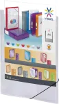 Viquel 097372 &ndash; 05 Plastikinis aplankas su elastinėmis juostelėmis, skaidrus