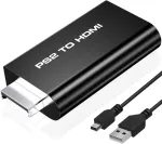 Powice Ps2 Hdmi adapteris, Ps2 į Hdmi adapterio keitiklis su 3,5 mm ausinių garso lizdu, Ps2 adapteris Hdmi, skirtas Hdtv Hdmi monitoriui, suderinamas su visais Ps2 ekrano režimais