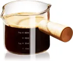 Paracity espresso puodeliai, stiklinis matavimo indelis su dvigubu snapeliu