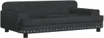 Fotelis Vaiki&scaron;ka sofa, juodos spalvos, 90x53x30cm, aksomas