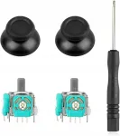 Remonto komplektas 2x analoginis joystick 2x grybelis + atsuktuvas Ps4 valdikliui