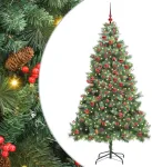 Dirbtinė Kalėdų eglutė 300 LED &Scaron;ilta balta PVC ir metalas Žalia