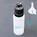 Young Wolf Auto-plaza 50 x ldpe plastikiniai plonasnukiai buteliukai-la&scaron;intuvai 15 ml maži tu&scaron;ti spaudžiami buteliukai-la&scaron;intuvai, įskaitant 5 x mini piltuvėlių rinkinį