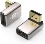 2 vnt. Displayport 1.4 90&deg; kampinis prailgintuvas 8k Uhd Hdr