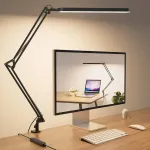 Tk Lighting Modernus Led braižybos stalo &scaron;viestuvas 80cm ry&scaron;kumo reguliavimas juodas