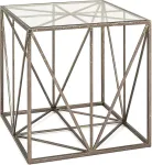 TV staliukas Haku M&ouml;bel Art Deco staliukas bronzos metalas saugus stiklas 8 mm matmenys P 50 cm x A 50 cm x G 50 cm