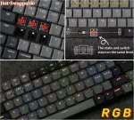Keychron K3 Qmk Version 3 itin plona mechaninė klaviatūra - de-iso 75% kompakti&scaron;kas i&scaron;dėstymas aliuminio rėmas, bluetooth/cable rgb ap&scaron;vietimas hot-swap & low profile red switches, skirta mac/windows/linux