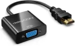 Deleycon Hdmi į Vga konverterio kabelis &ndash; Vga ir 3,5 mm lizdo garso i&scaron;vestis &ndash; signalo keitiklis, skirtas Pc, Tv, projektoriui, monitoriui