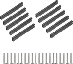 10 vnt. baldų rankenėlių, 32 mm atstumas tarp skylių, juodos