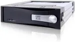 Icy Dock 5.25 colių Hot Swap Sata 2 aliuminio vidinis mobilusis rėmas, kompakti&scaron;ka versija - juodas