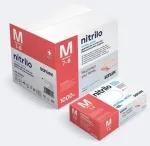 Santex GD20W Nitriflex Baltas - vienkartinės nitrilo pir&scaron;tinės, baltos, 3.5g (100vnt.) - M