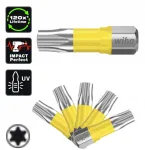 Wiha smūginių bitų rinkinys "y" dėžutėje 25 mm Torx T30 1/4" 41596, 5 vnt.