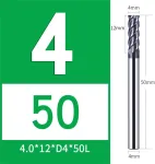 Creeya 5 vnt. karbido galinis frezos 4 mm, 4 dantų / 4 a&scaron;menų Cnc frezavimo įrankis, Hrc 55, Altin juoda danga, vientiso karbido frezavimo įrankis Cnc 4 mm plienui, metalui, medžiui, akrilui, plastikui (4 mm)