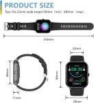 Flintronic i&scaron;manusis laikrodis moterims ir vyrams, 1.83 colio hd i&scaron;manusis laikrodis su telefono funkcija, vandeniui atsparus fitneso laikrodis su spo2/kraujo spaudimo/&scaron;irdies ritmo monitoriumi/miego monitoriumi, kelių sporto &scaron;akų režimų žingsniamatis