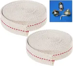 Iwobi 2 ritiniai medvilninės lempos dagties, plok&scaron;čios lempos dagties priedai, skirti alyvos lempai 20 mm x 2 m alyvos lempos dagtis medvilninis sodo deglas, žibintas, žibalinė lempa, alyvos lempos ap&scaron;vietimas