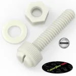 50x varžtai su galvute M6 x 30mm, varžtai, veržlės, poveržlės, nailonas