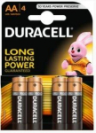 Duracell AA MN1500 Alkaline LR6 1.5V Batteries 4pcs