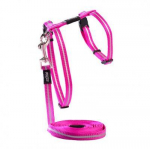 Rogz at&scaron;vaitinės petne&scaron;os ir pavadėlis katei (rožinė)