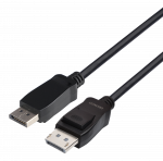 DisplayPort kabelis DELTACO 2m, 8K, DP 1.4, DSC 1.2, LSZH juodas / DP8K-1020-LSZH