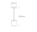 3W įkraunamas stalo &scaron;viestuvas, baltas, 3000K, dimeriuojamas, IP54, 61100/W