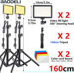LED lempa su stovu 2 vnt rinkinyje su RGB filtrais