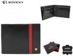 Rovicky Portfel męski sk&oacute;rzany 22319-RVTP Juodas+Raudonas