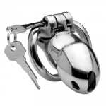 Xr Brands Rikers 24-7 Stainless Steel Secure Locking Chastity Cage - Compact Design