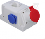 SCAME I&Scaron;VESTIS SU I&Scaron;JUNGTA L-0-P 16A/5P/2X230V IP44 OPTI.