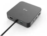 USB-C HDMI dviejų DP prijungimo stoties maitinimo tiekimas 100 W + I-tec universalus įkroviklis 100 W