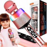Pink Karaoke mikrofonas WM-100-Rožinis