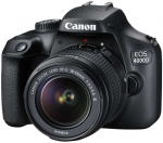 Canon EOS 4000D + EF-S 18&ndash;55 mm DC III, 18 MP, 5184 x 3456 pikselių, &bdquo;Full HD&ldquo;, 436 g, juodas