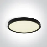Lubinis &scaron;viestuvas 24W LED vidaus plafonas, apvalus, juodas, 2800/3200/4000K, 62006A/B/V